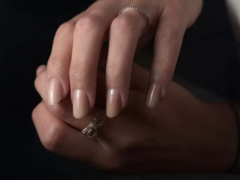 Light nude nails